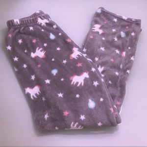 grey unicorn pajama pants